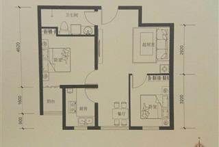 2室1廳1衛(wèi)　68平米